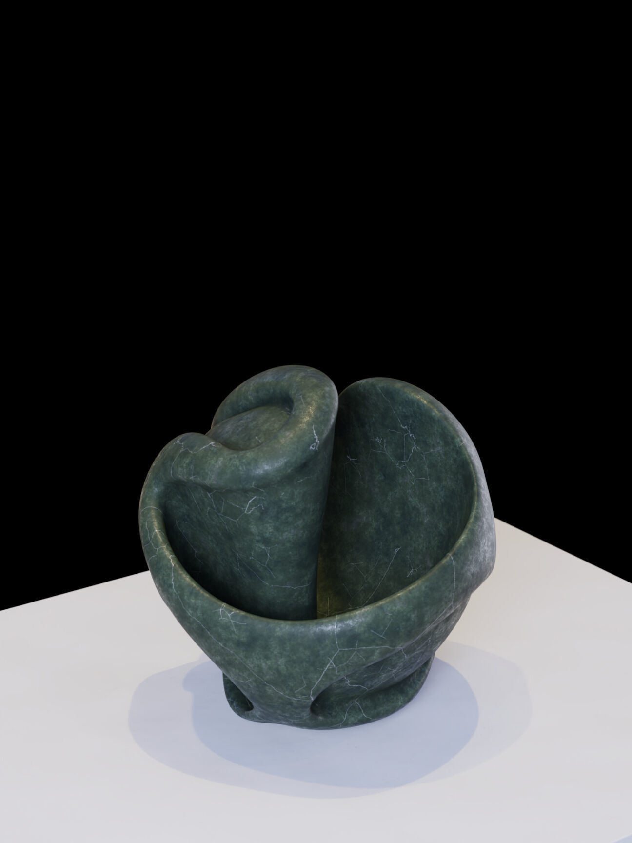 Vases marble sculpture Low-poly 3D model_14