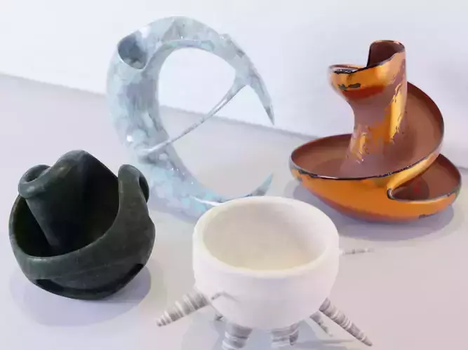 Vases marble sculpture