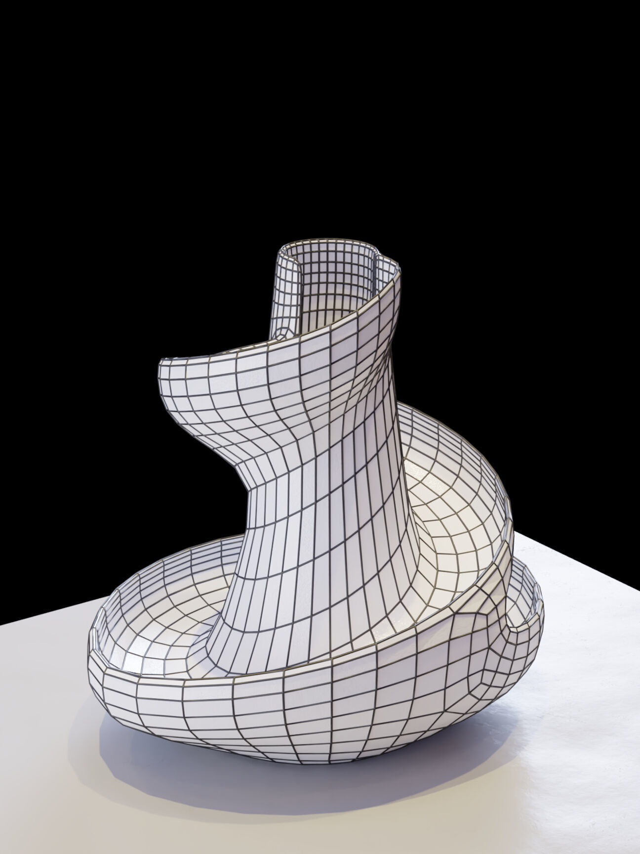 Vases marble sculpture Low-poly 3D model_5