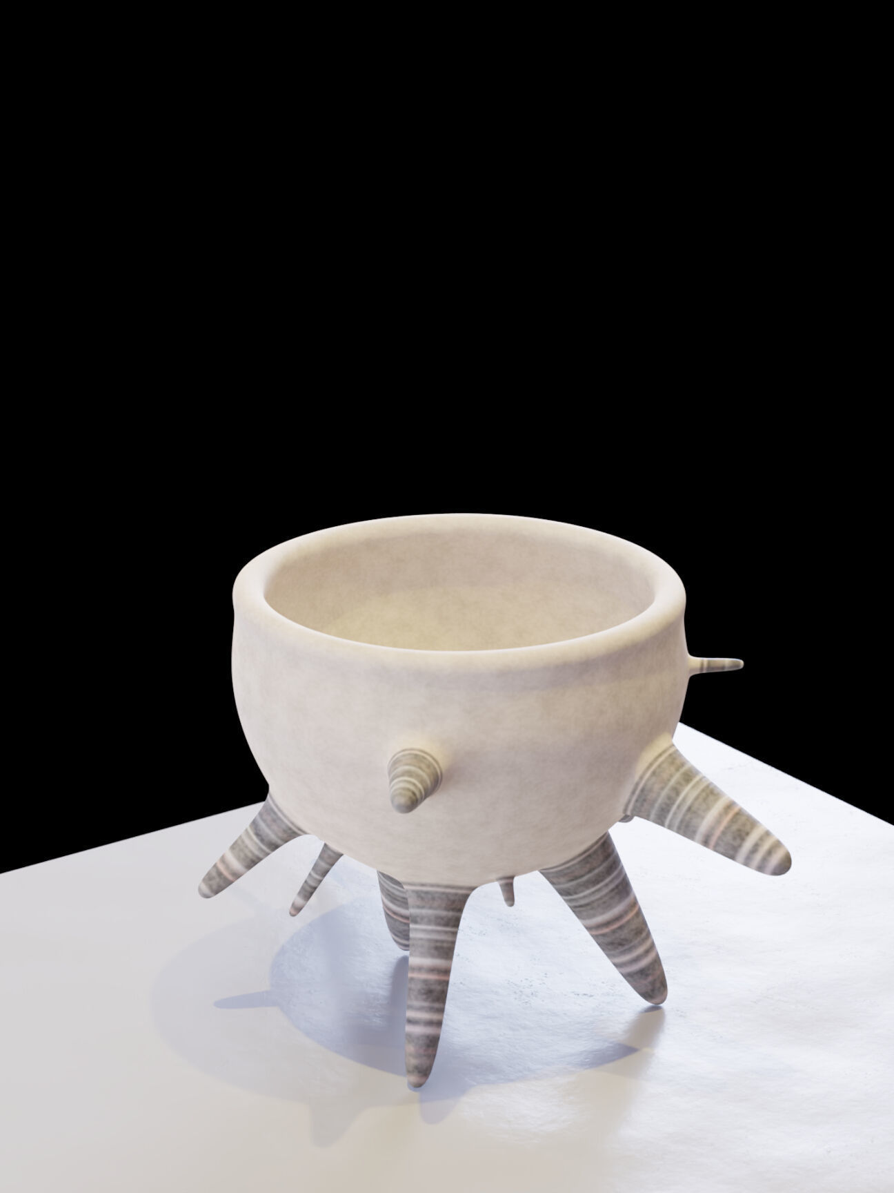 Vases marble sculpture Low-poly 3D model_12