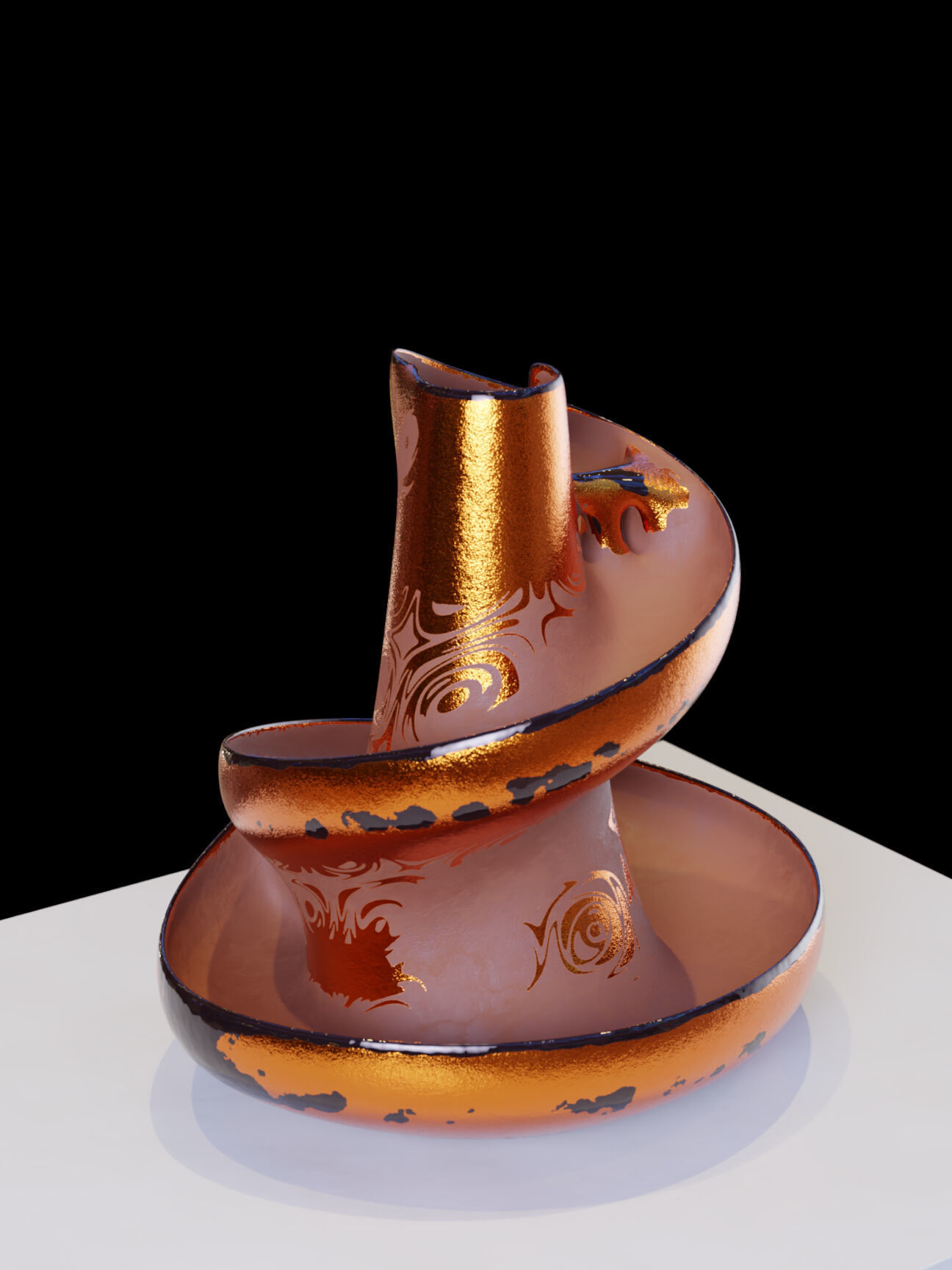 Vases marble sculpture Low-poly 3D model_10