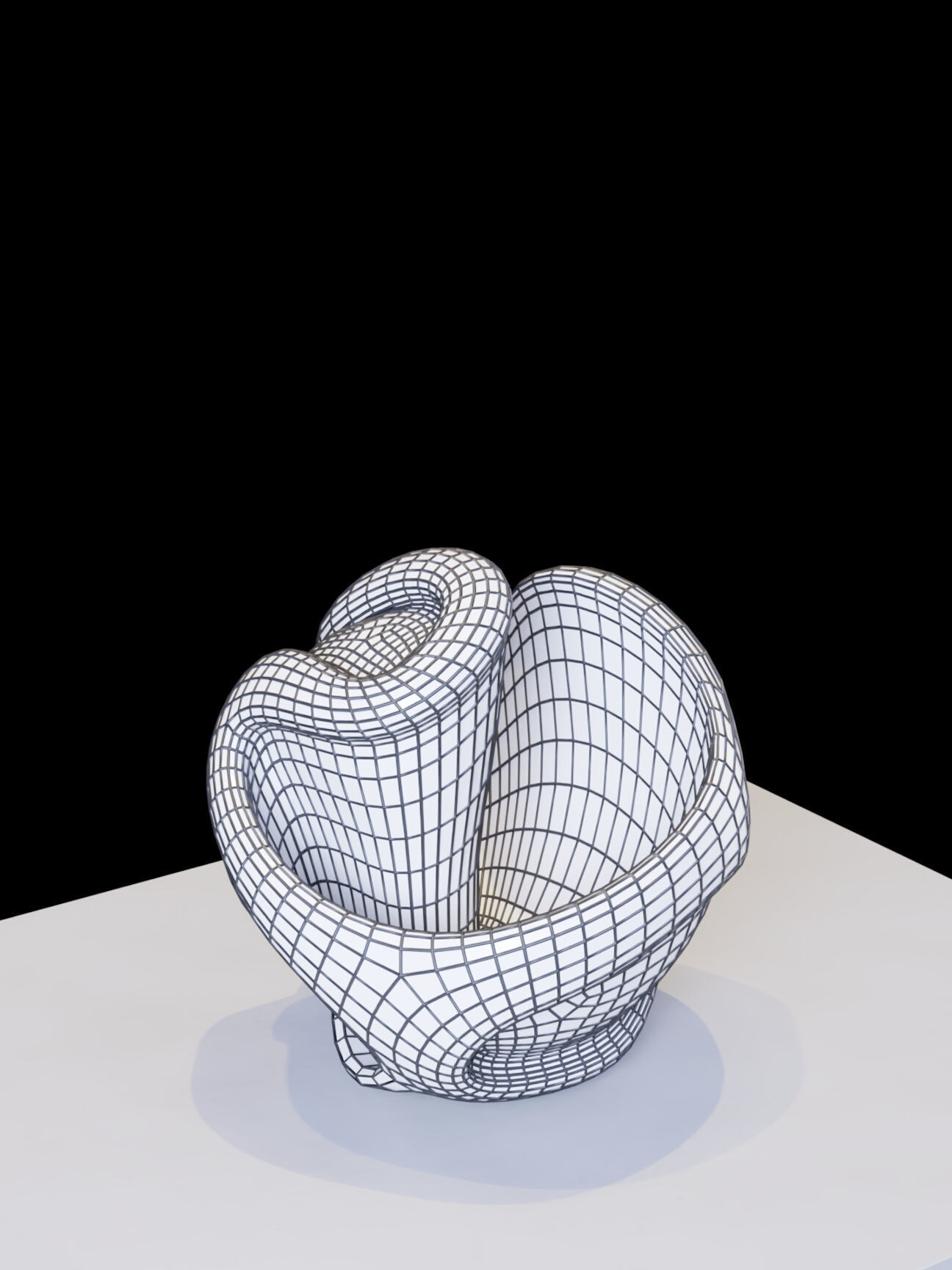 Vases marble sculpture Low-poly 3D model_7