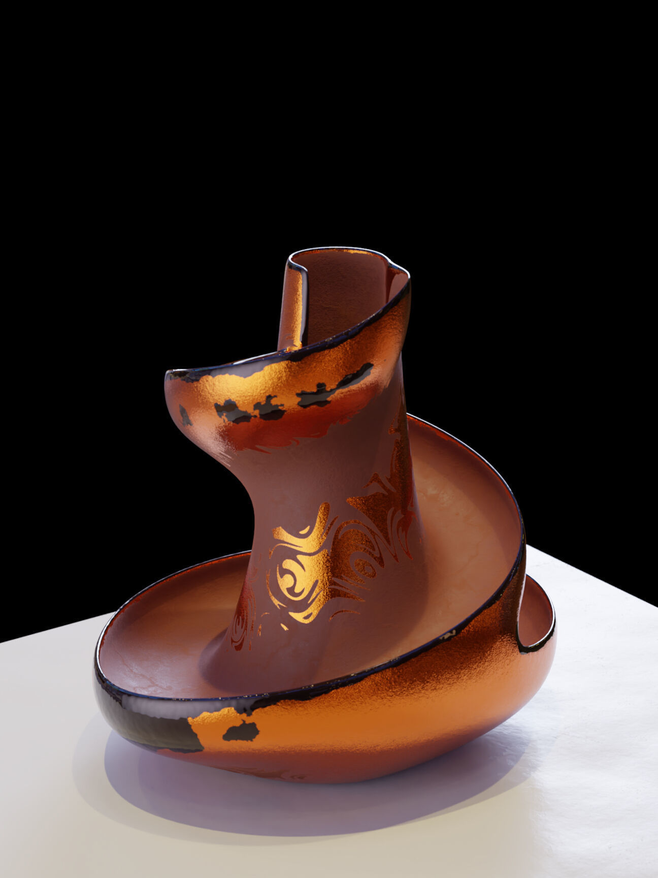 Vases marble sculpture Low-poly 3D model_9