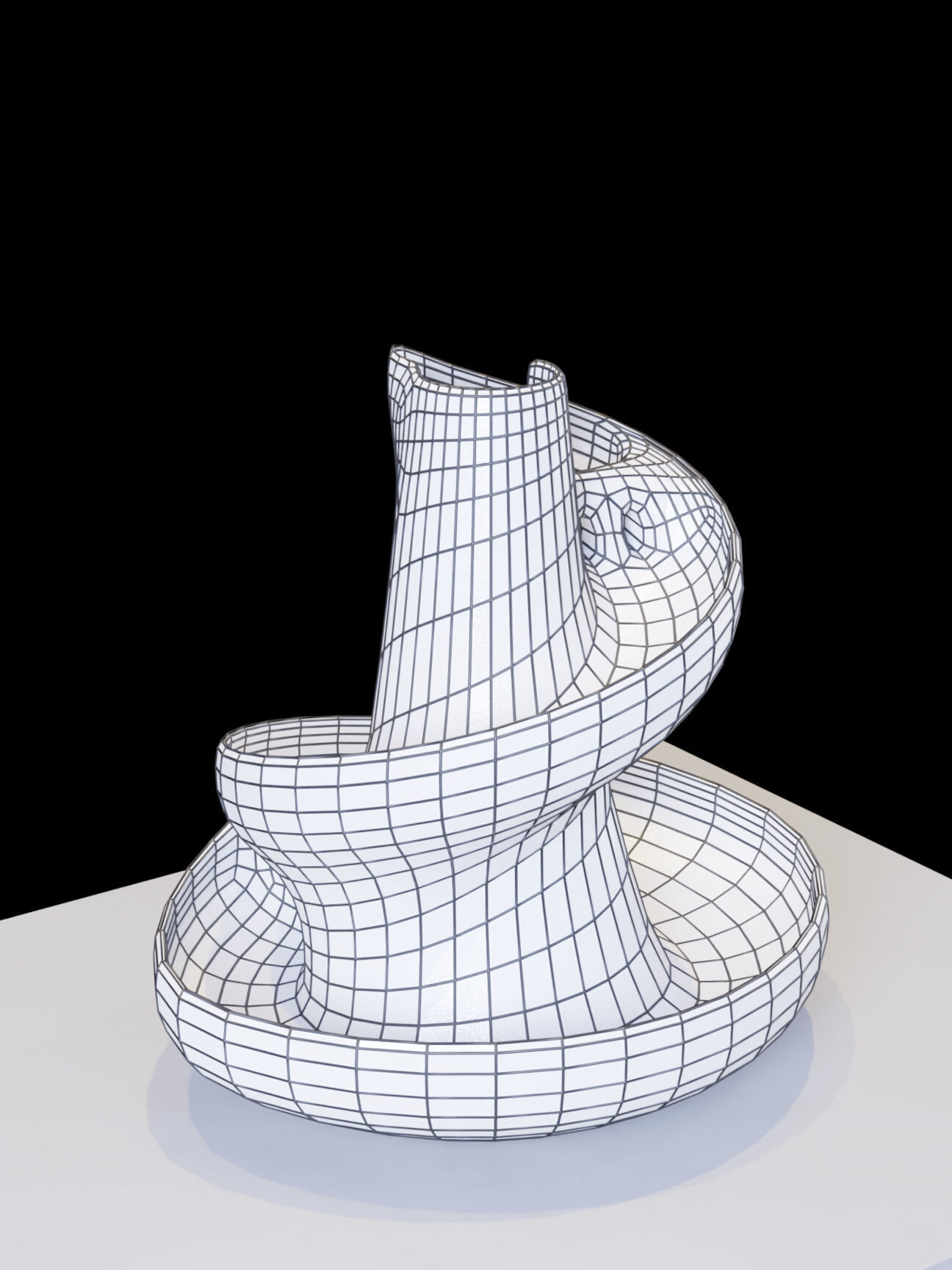Vases marble sculpture Low-poly 3D model_6