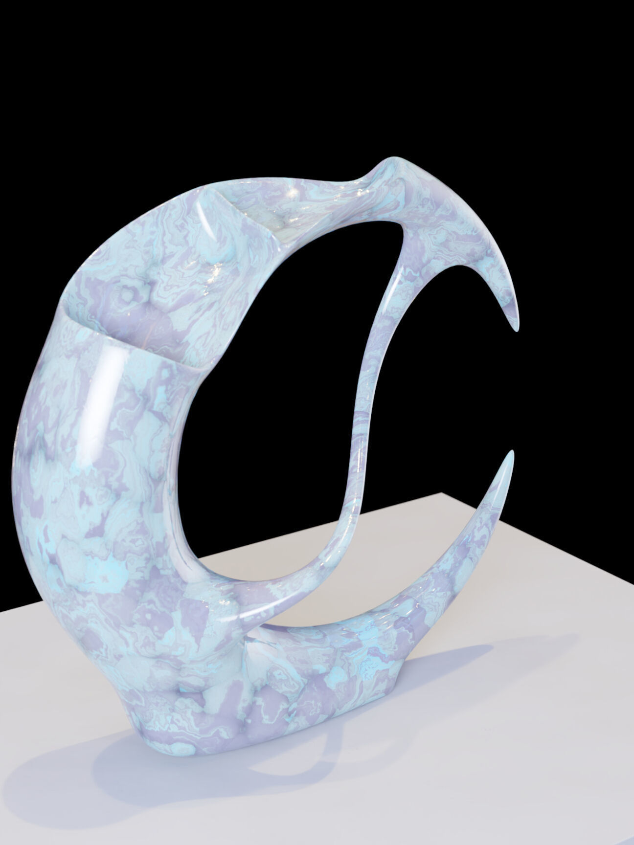 Vases marble sculpture Low-poly 3D model_1