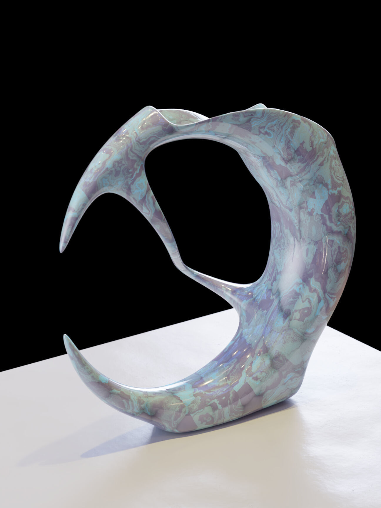 Vases marble sculpture Low-poly 3D model_2