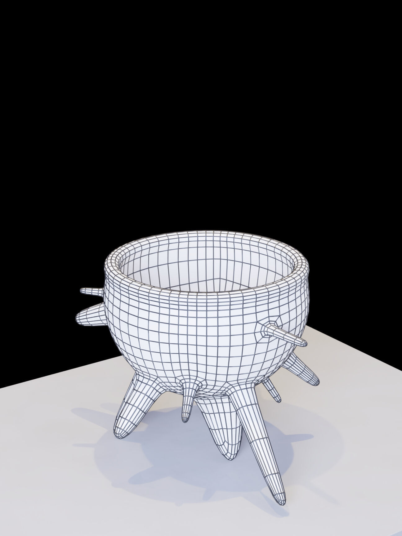 Vases marble sculpture Low-poly 3D model_3