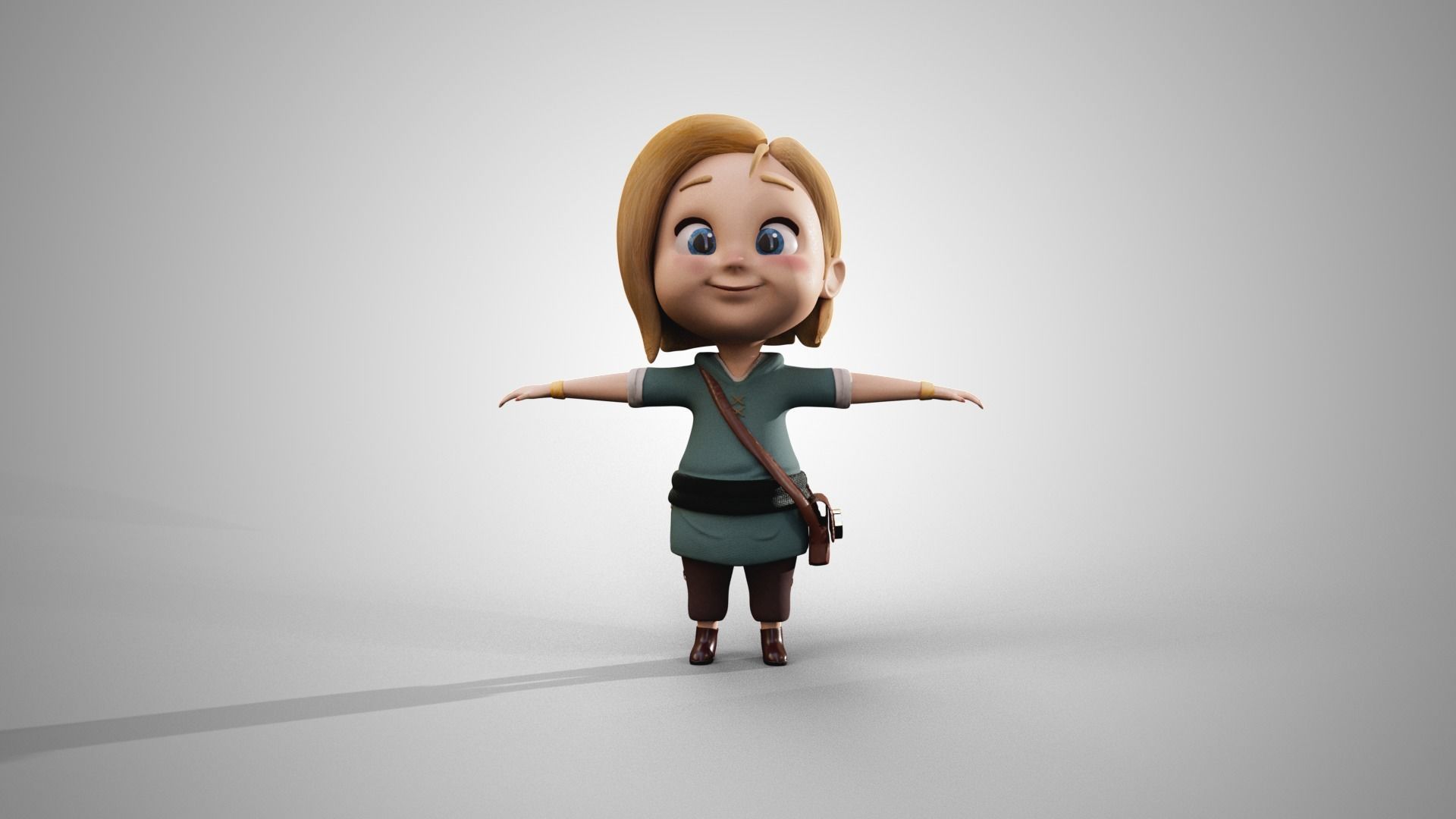 3D model FEMALE CHARACTER LOW POLY MODEL 4K TEXTURES VR / AR / low-poly ...