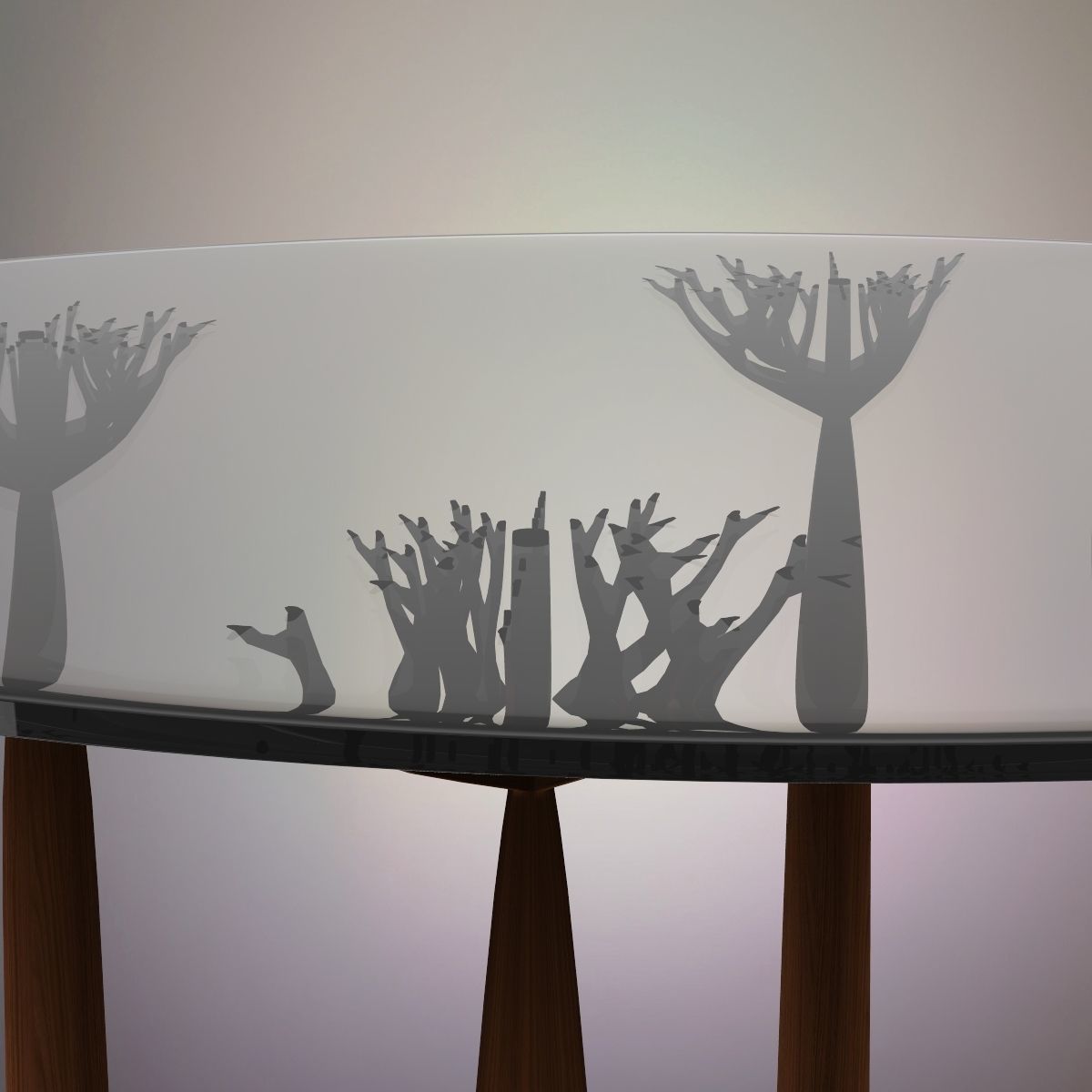 Glass table 3D model_1