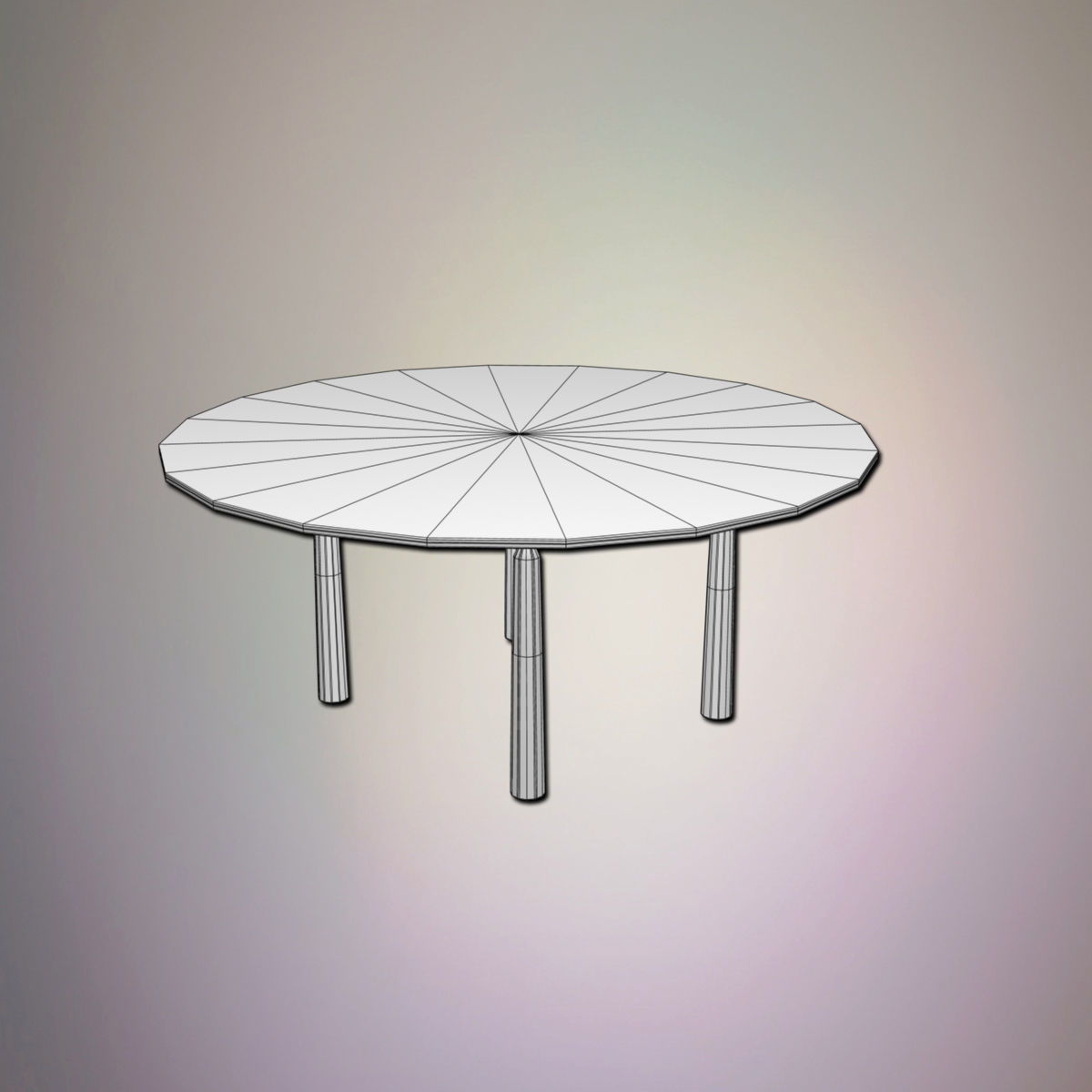 Glass table 3D model_4
