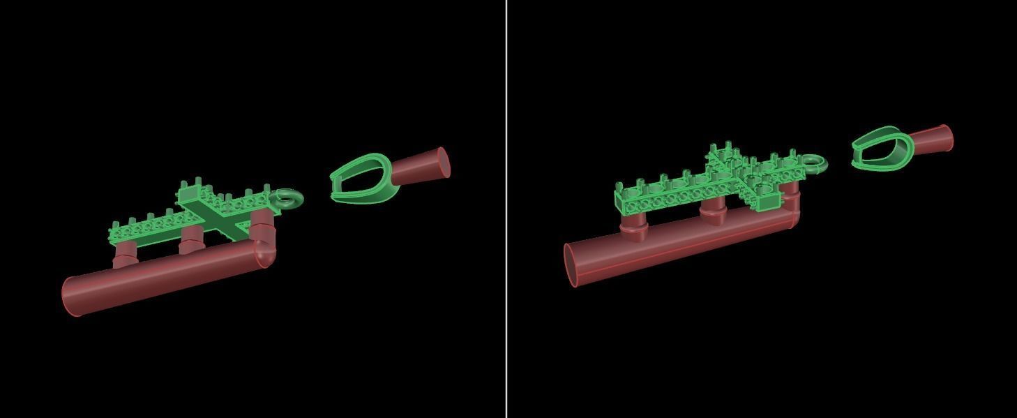 Diamond Boxed Diamond Cluster Row Pendant Dainty 3D print model_10