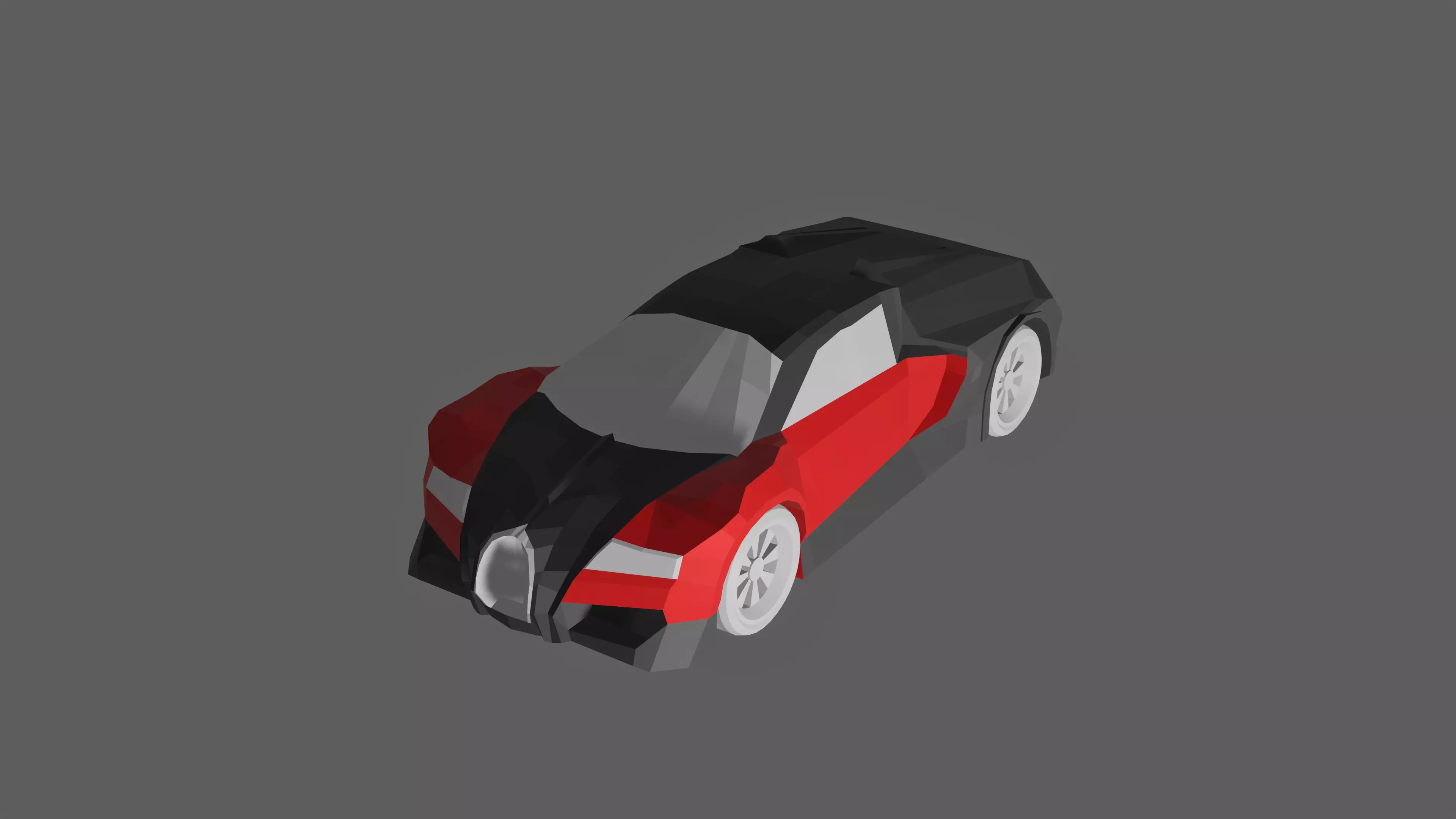 Bugatti Veyron Low-poly 3D model_0