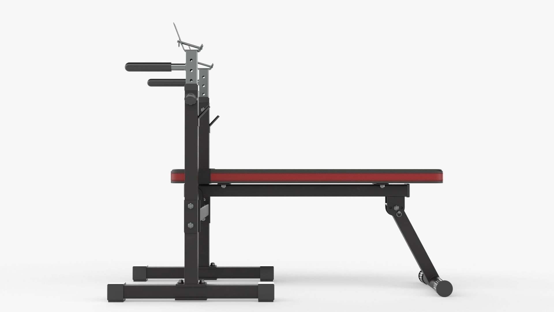 Adjustable weight bench station 3D model_1