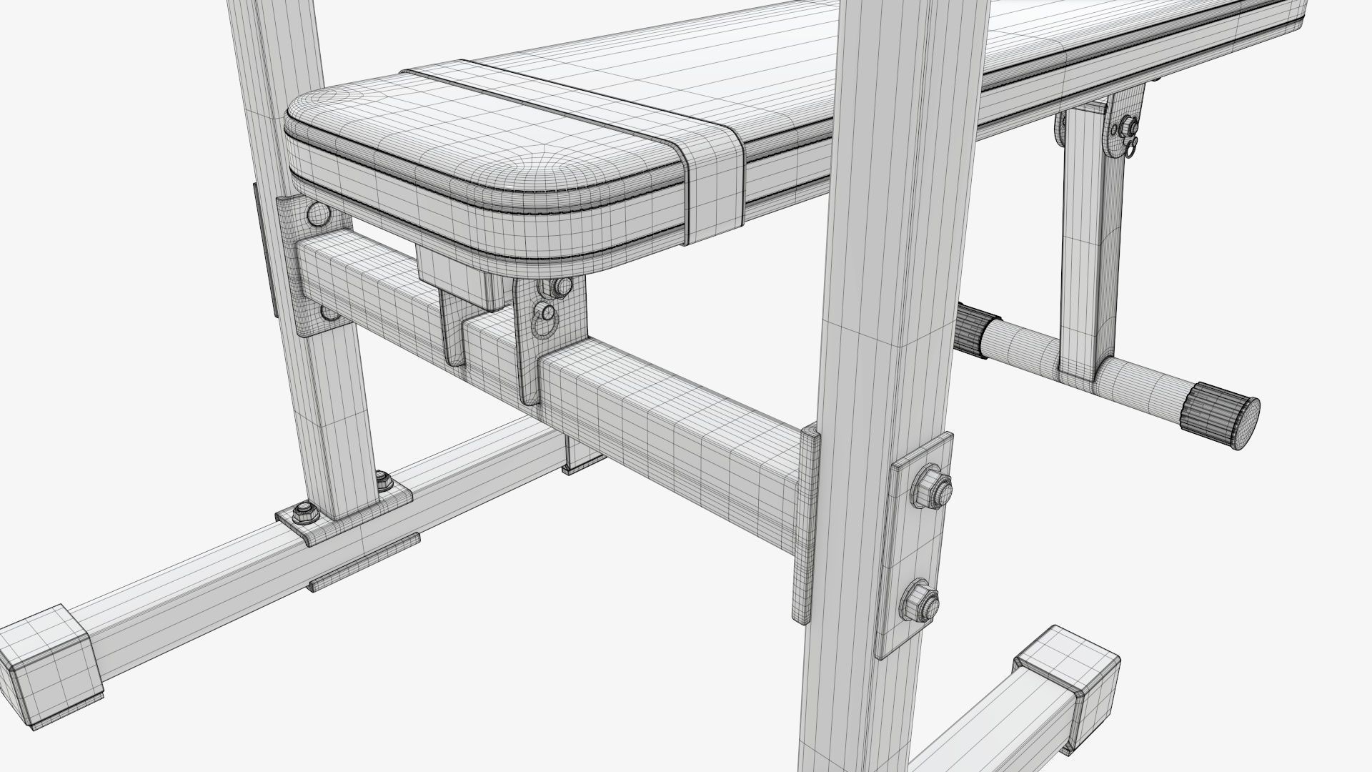 Adjustable weight bench station 3D model_6