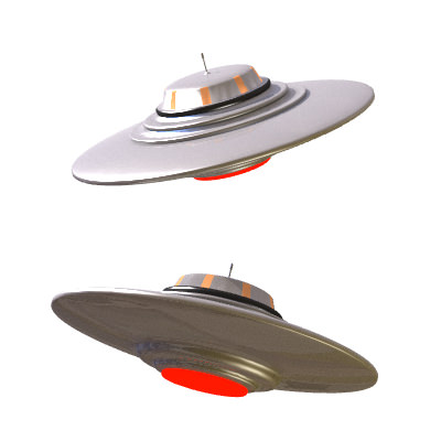 30 Realistic Flying Saucers 3D model_1