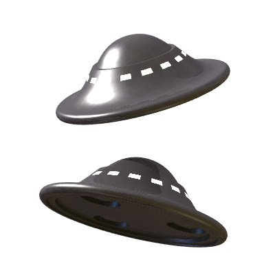 30 Realistic Flying Saucers 3D model_12