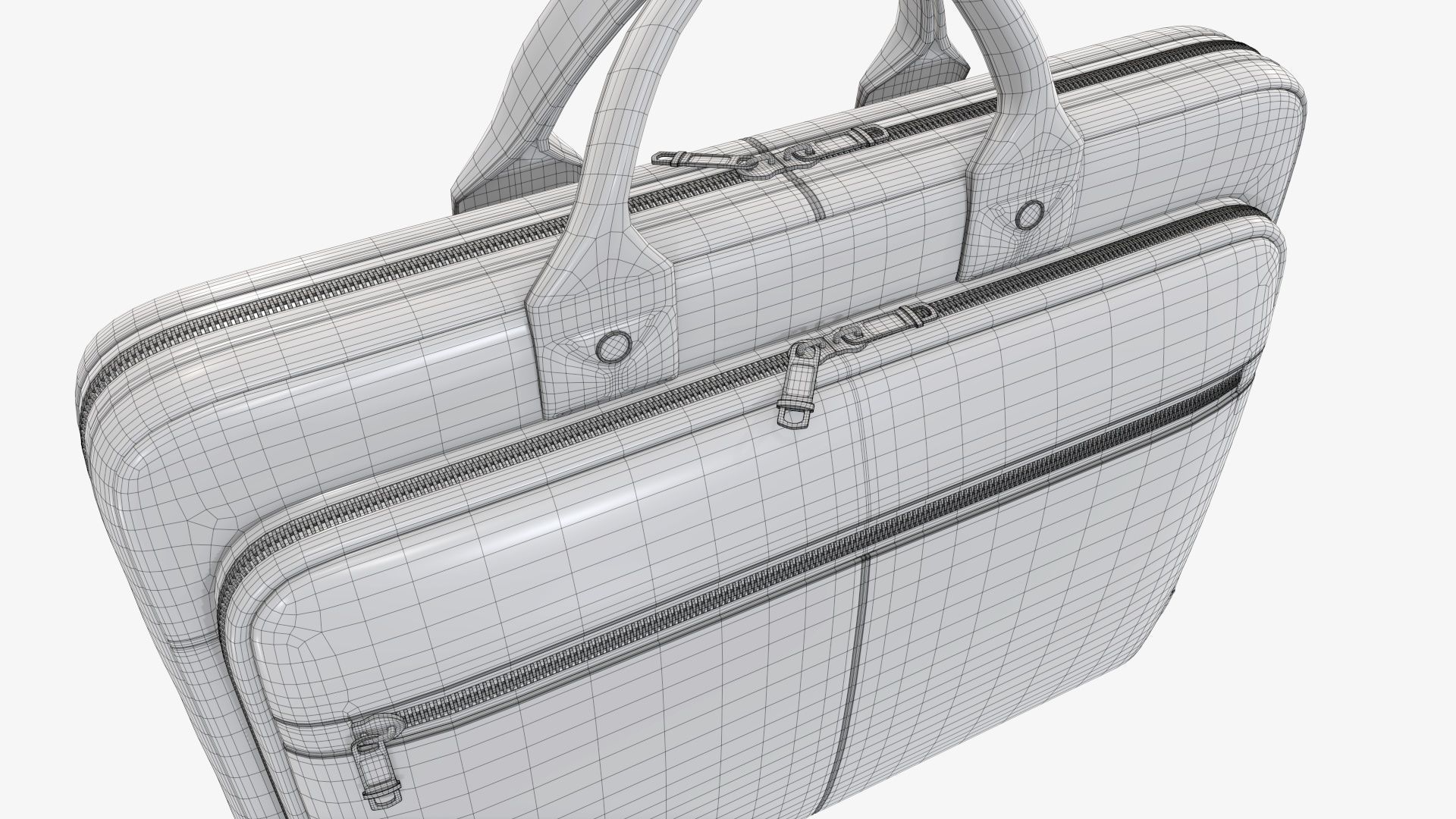 Leather laptop bag briefcase handbag 01 3D model_11