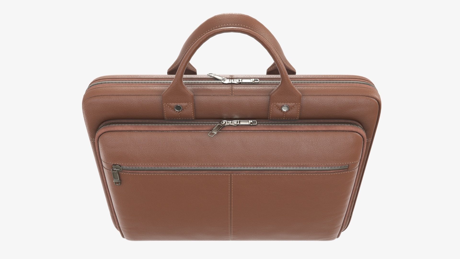 Leather laptop bag briefcase handbag 01 3D model_1