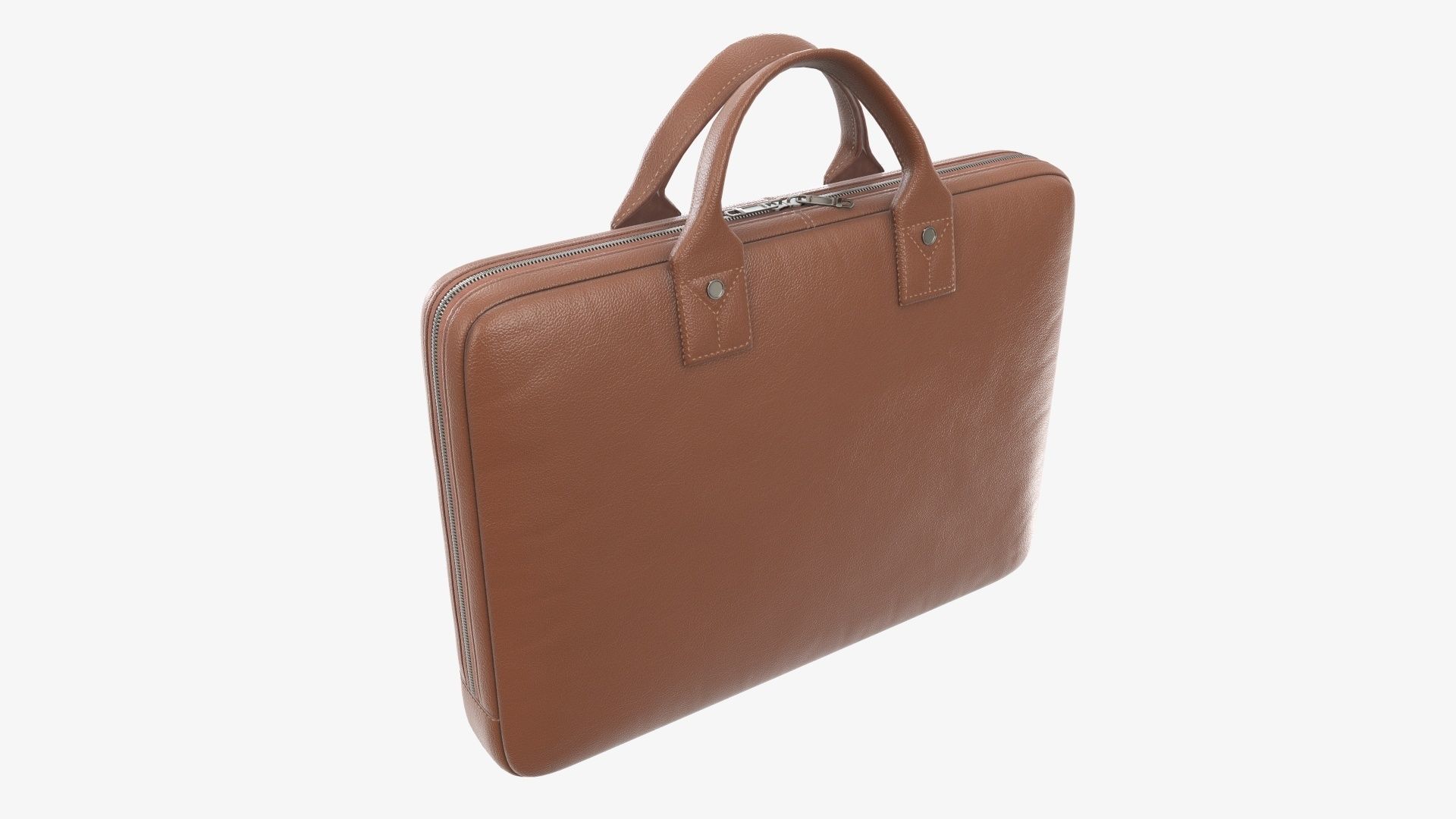 Leather laptop bag briefcase handbag 01 3D model_3