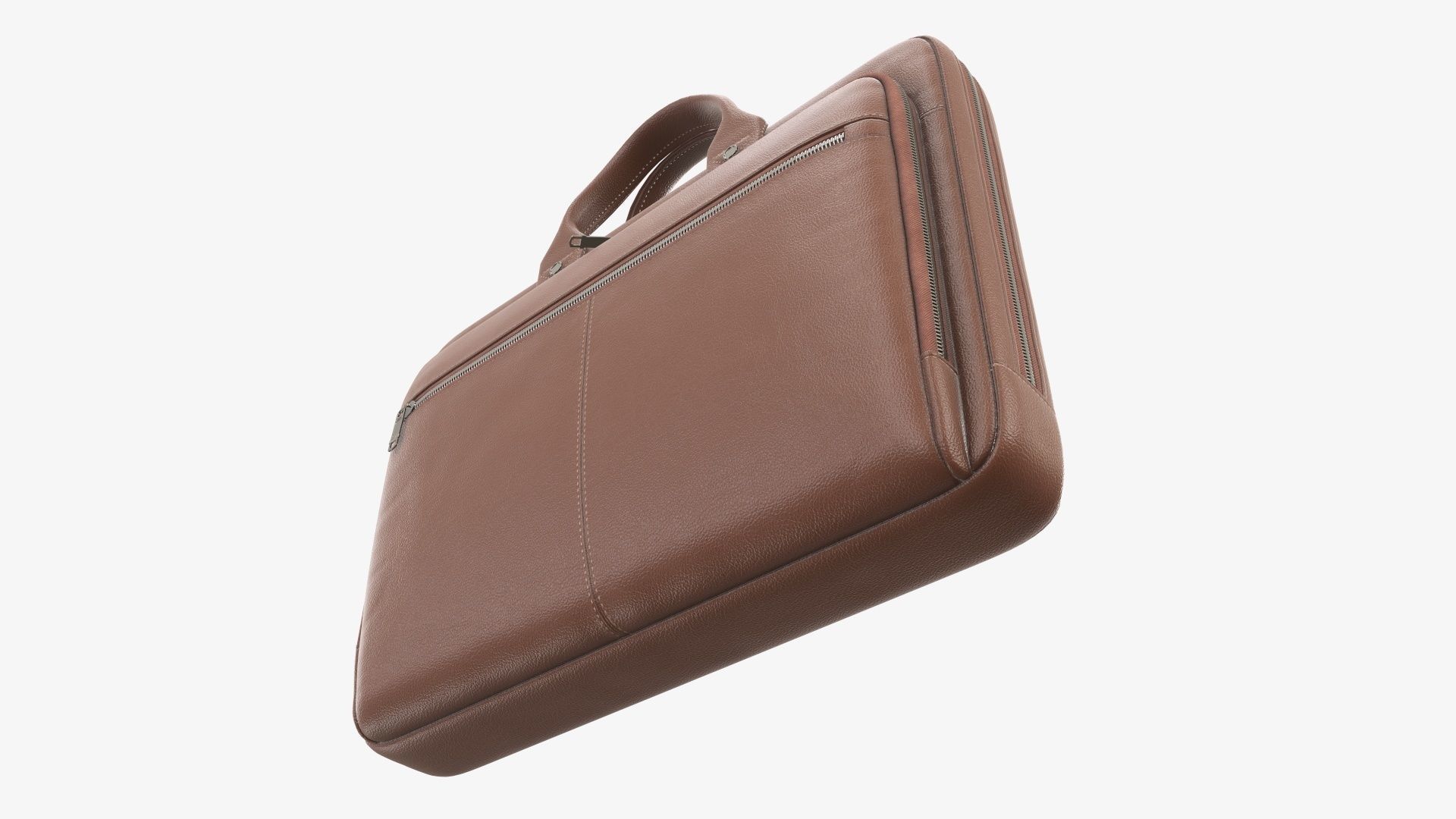 Leather laptop bag briefcase handbag 01 3D model_4