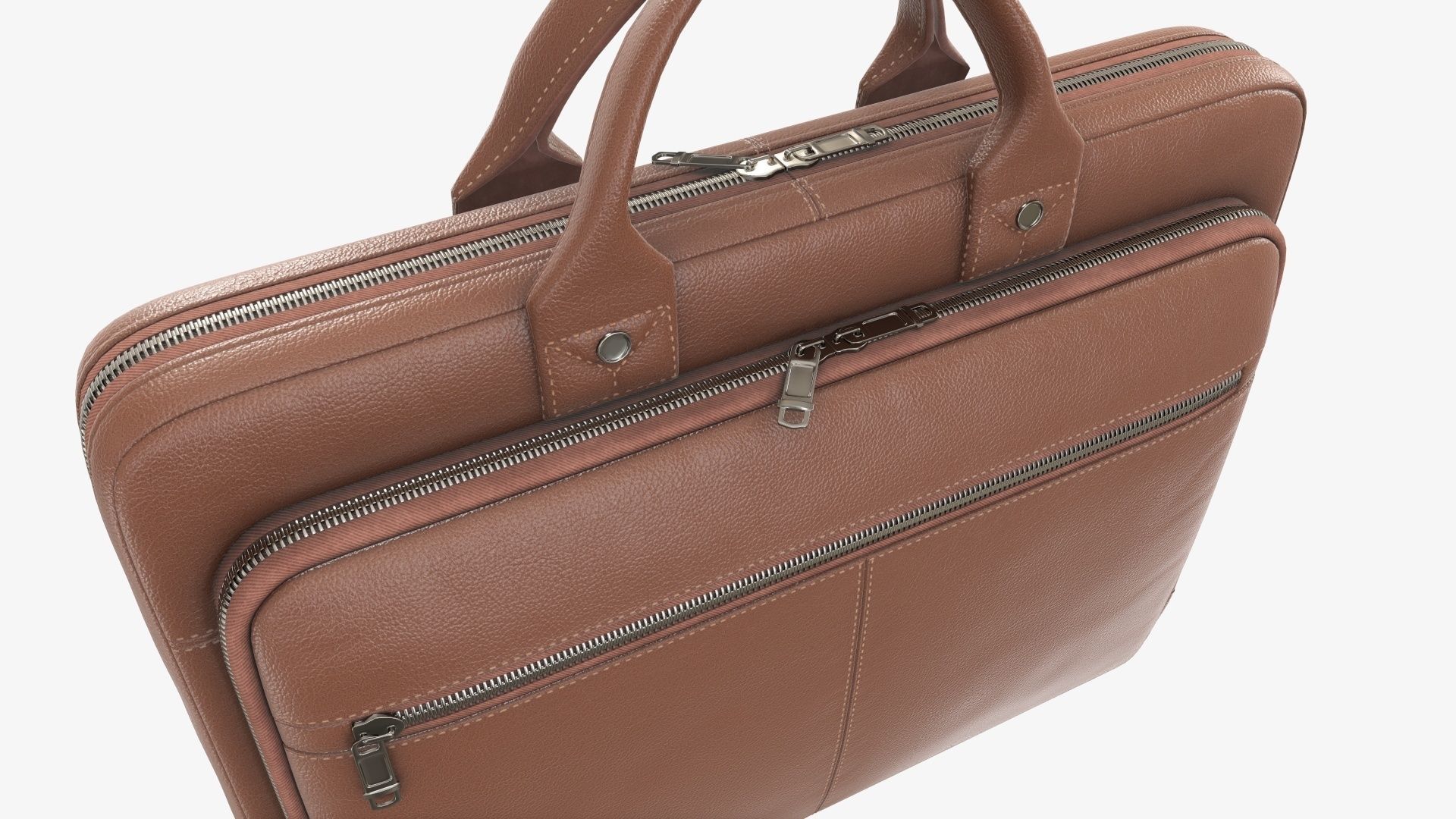 Leather laptop bag briefcase handbag 01 3D model_5