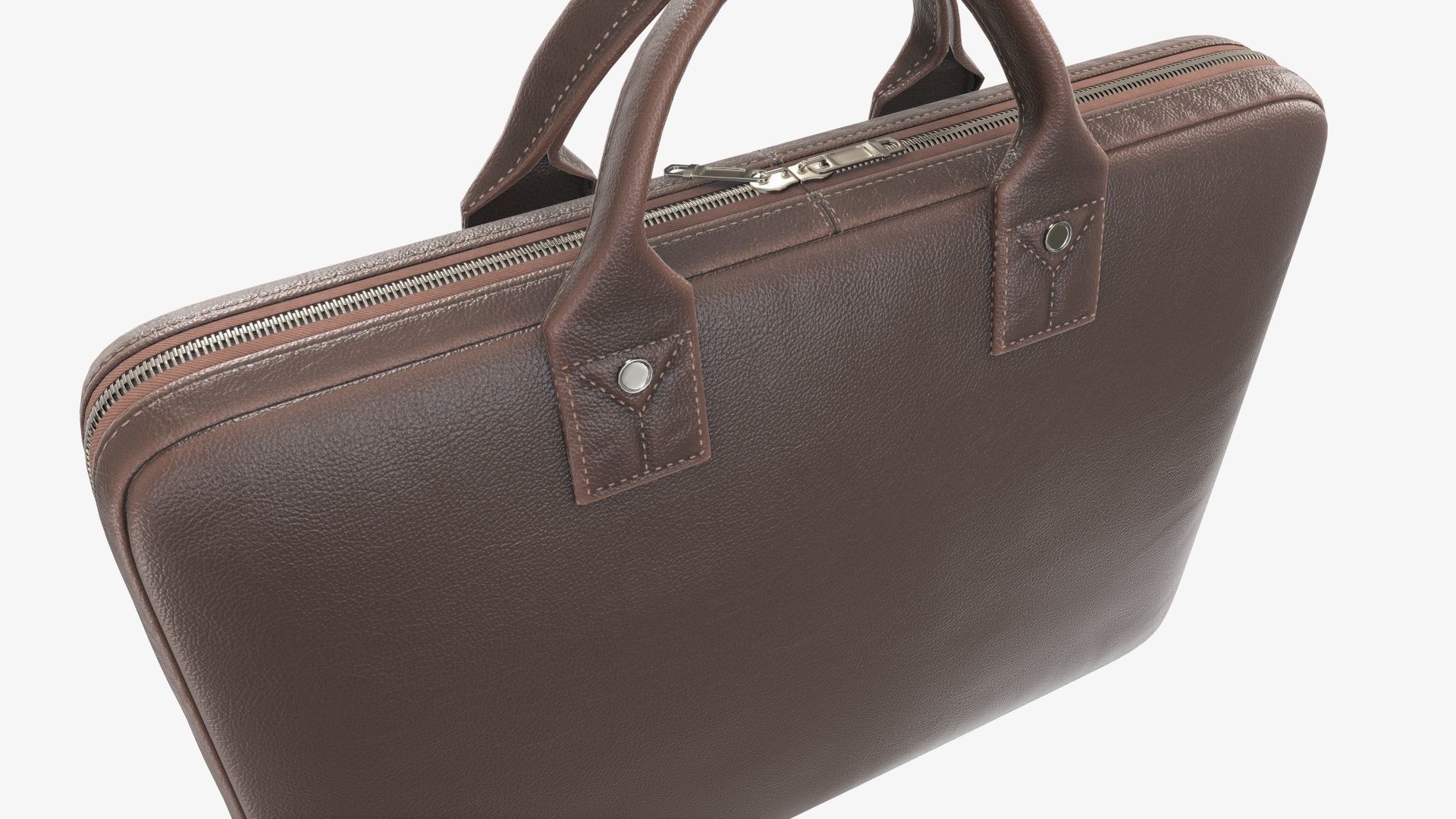 Leather laptop bag briefcase handbag 02 3D model_5