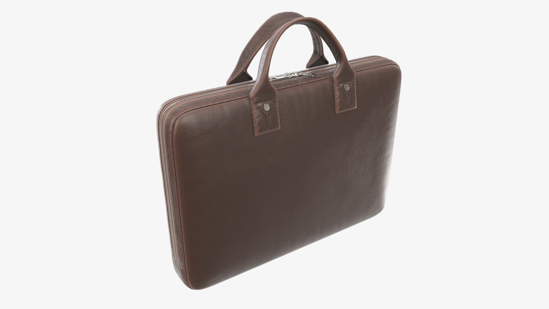 Leather laptop bag briefcase handbag 02 3D model_3
