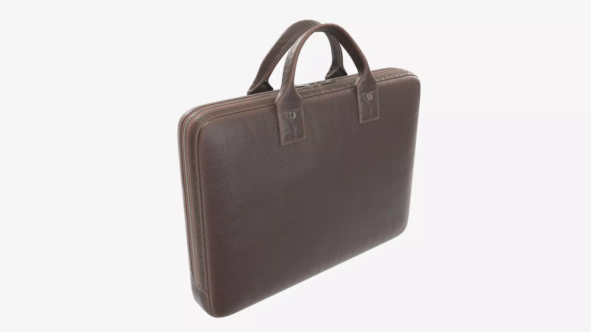 Leather laptop bag briefcase handbag 02 3D model_0