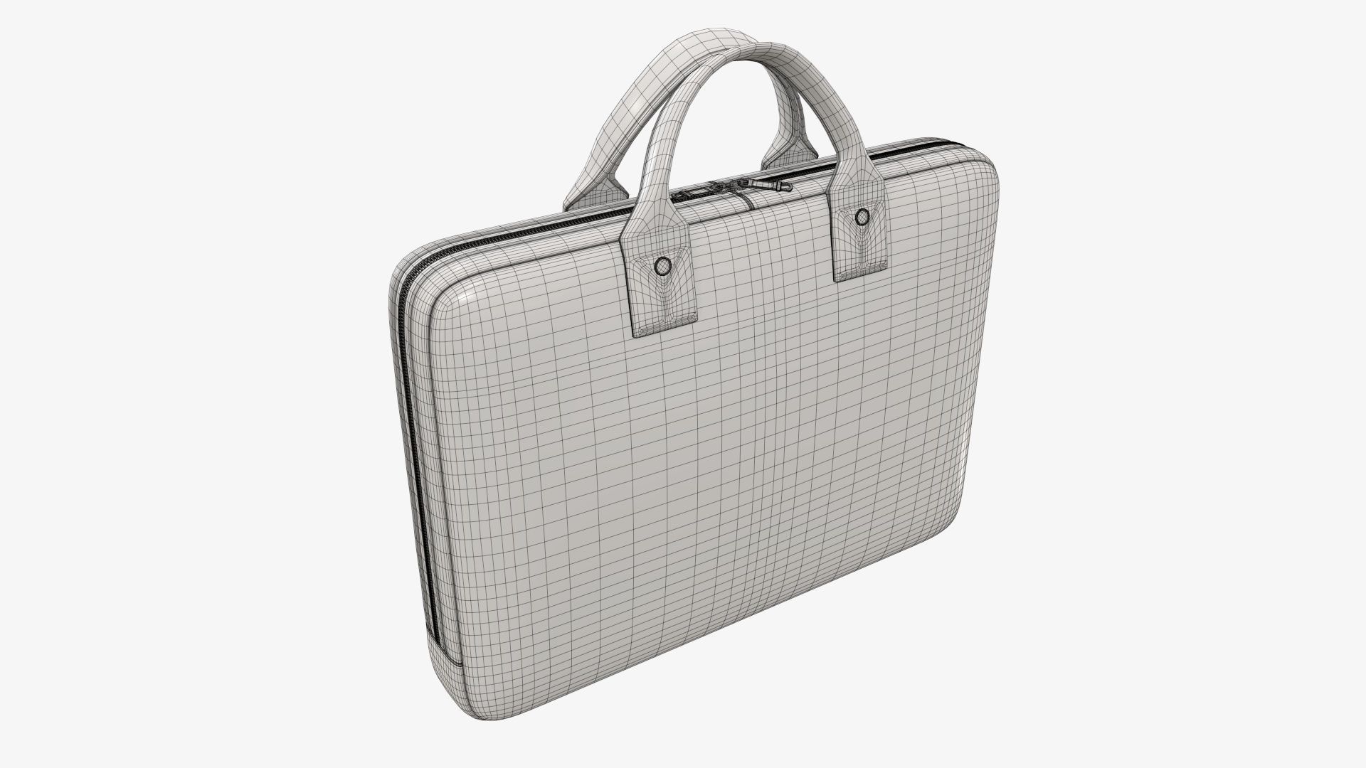 Leather laptop bag briefcase handbag 02 3D model_9