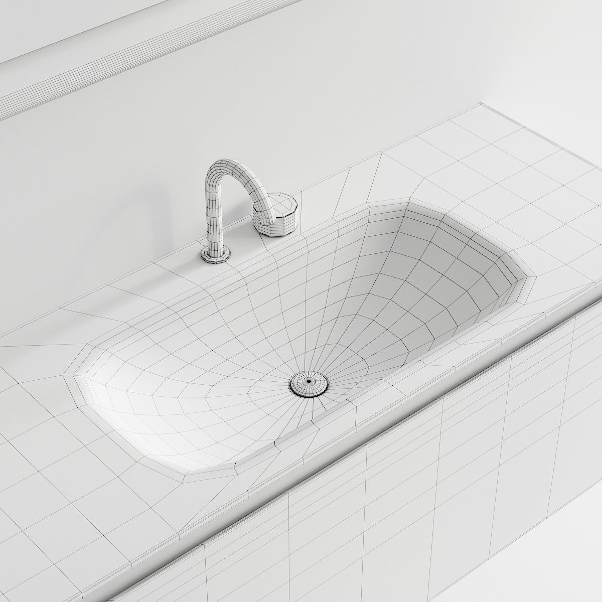 Falper Edge Vanity Unit Set 2 3D model_4