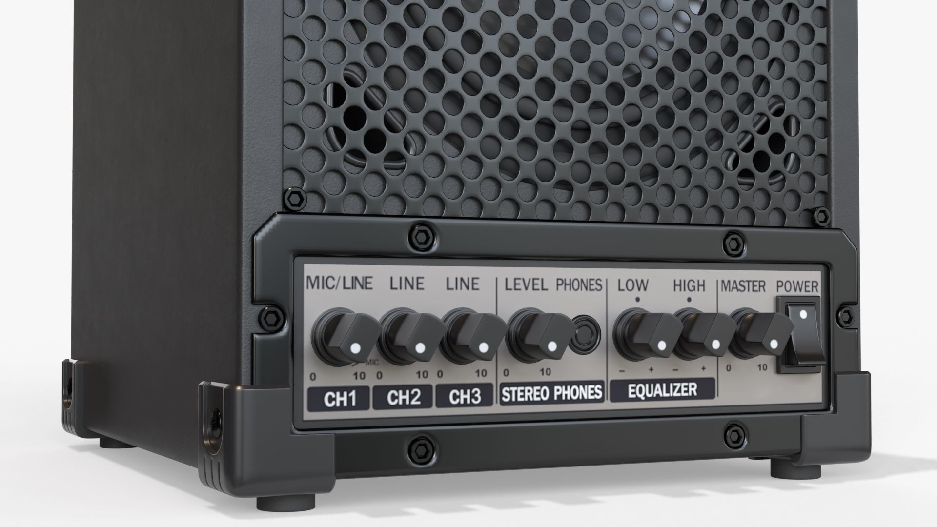 Universal audio monitor 3D model_4