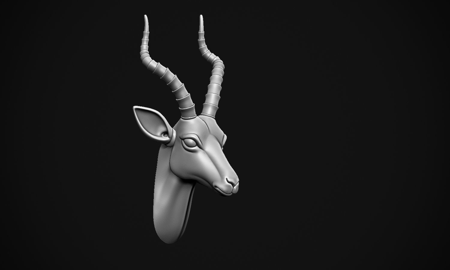 Gazelle Head 3D print model_7