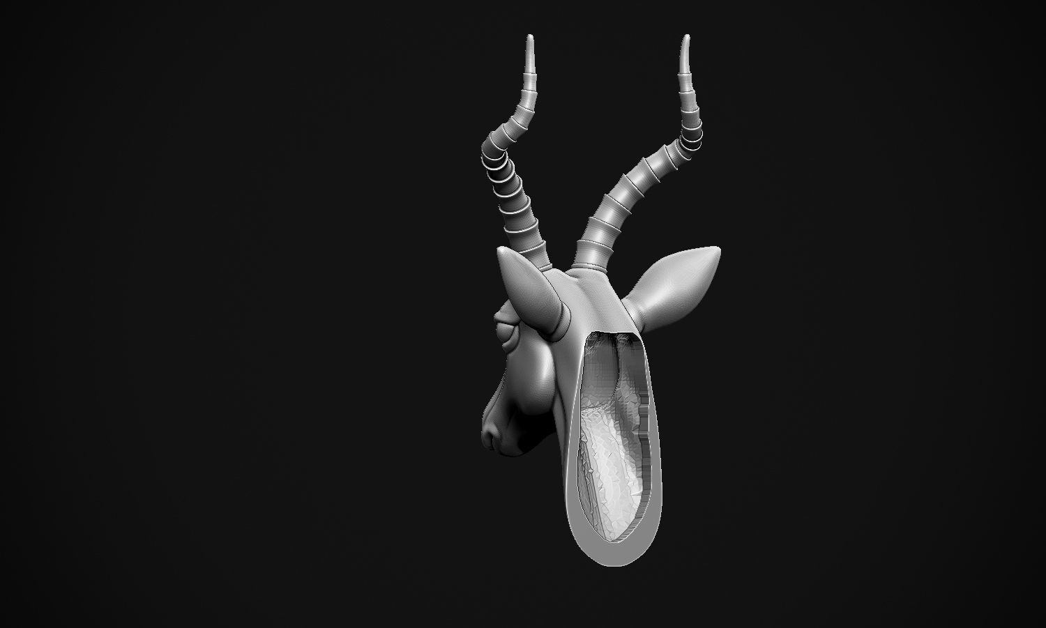Gazelle Head 3D print model_14