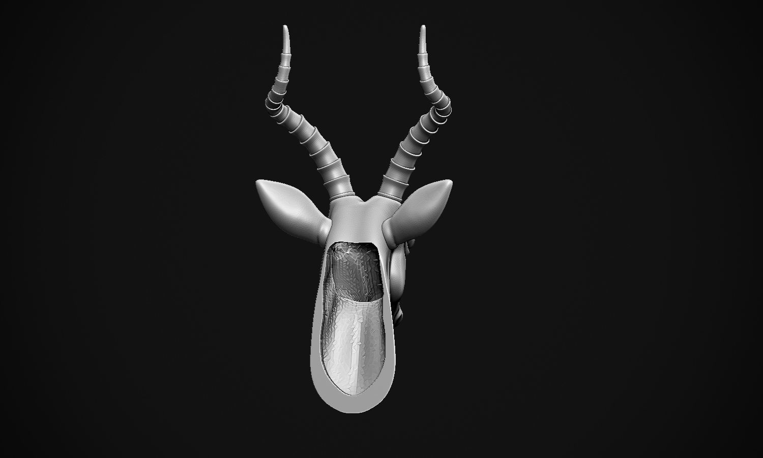 Gazelle Head 3D print model_12