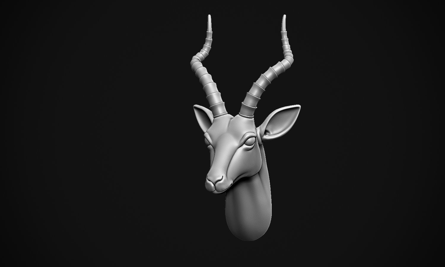 Gazelle Head 3D print model_19