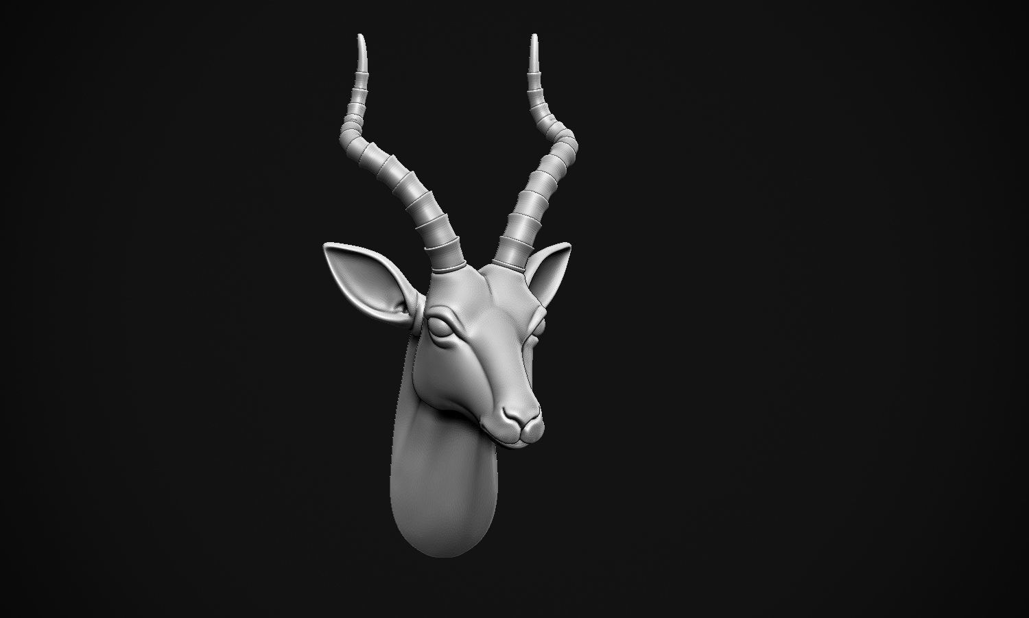 Gazelle Head 3D print model_6