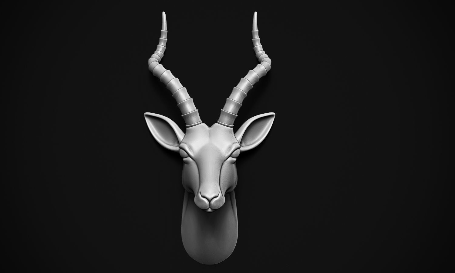Gazelle Head 3D print model_2