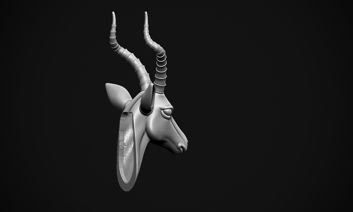 Gazelle Head 3D print model_10