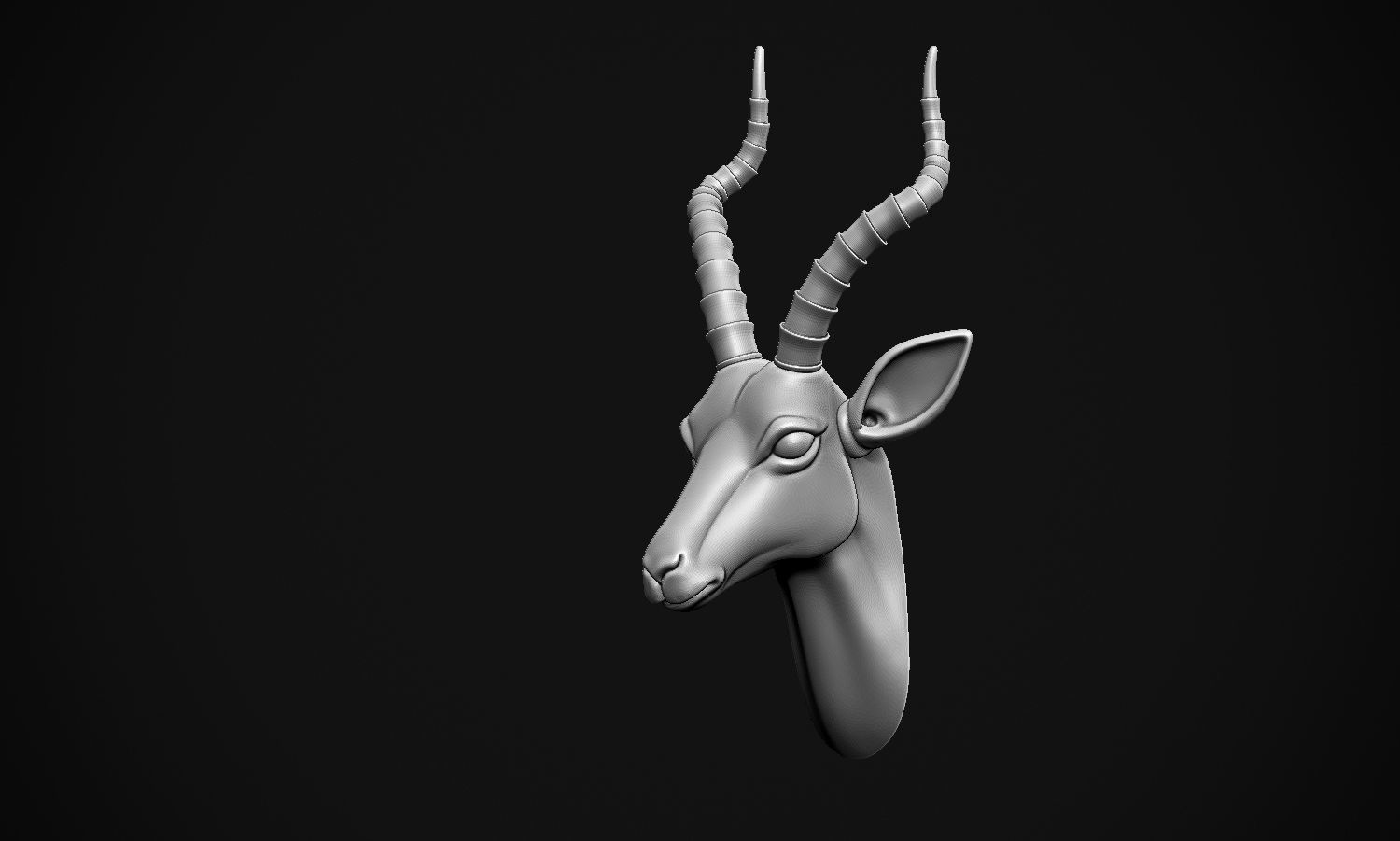 Gazelle Head 3D print model_18