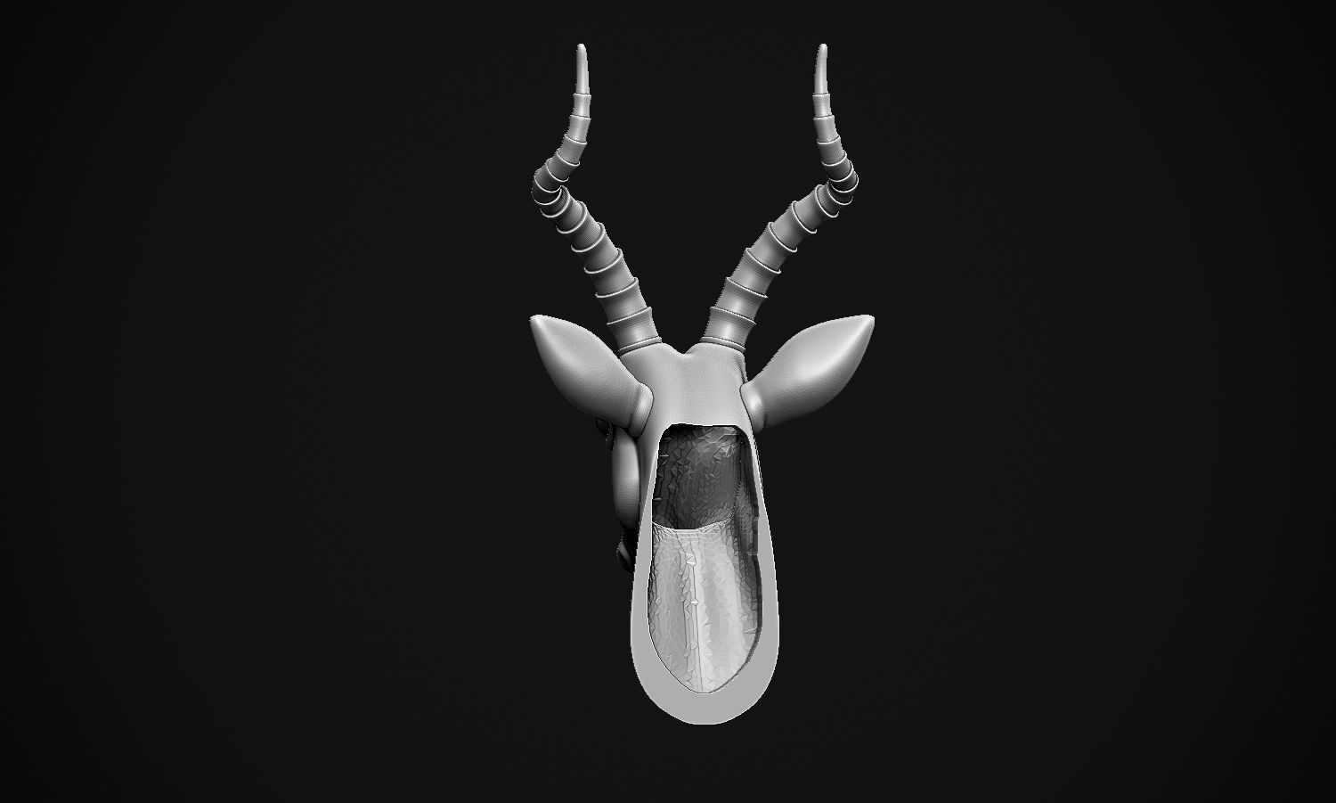 Gazelle Head 3D print model_13