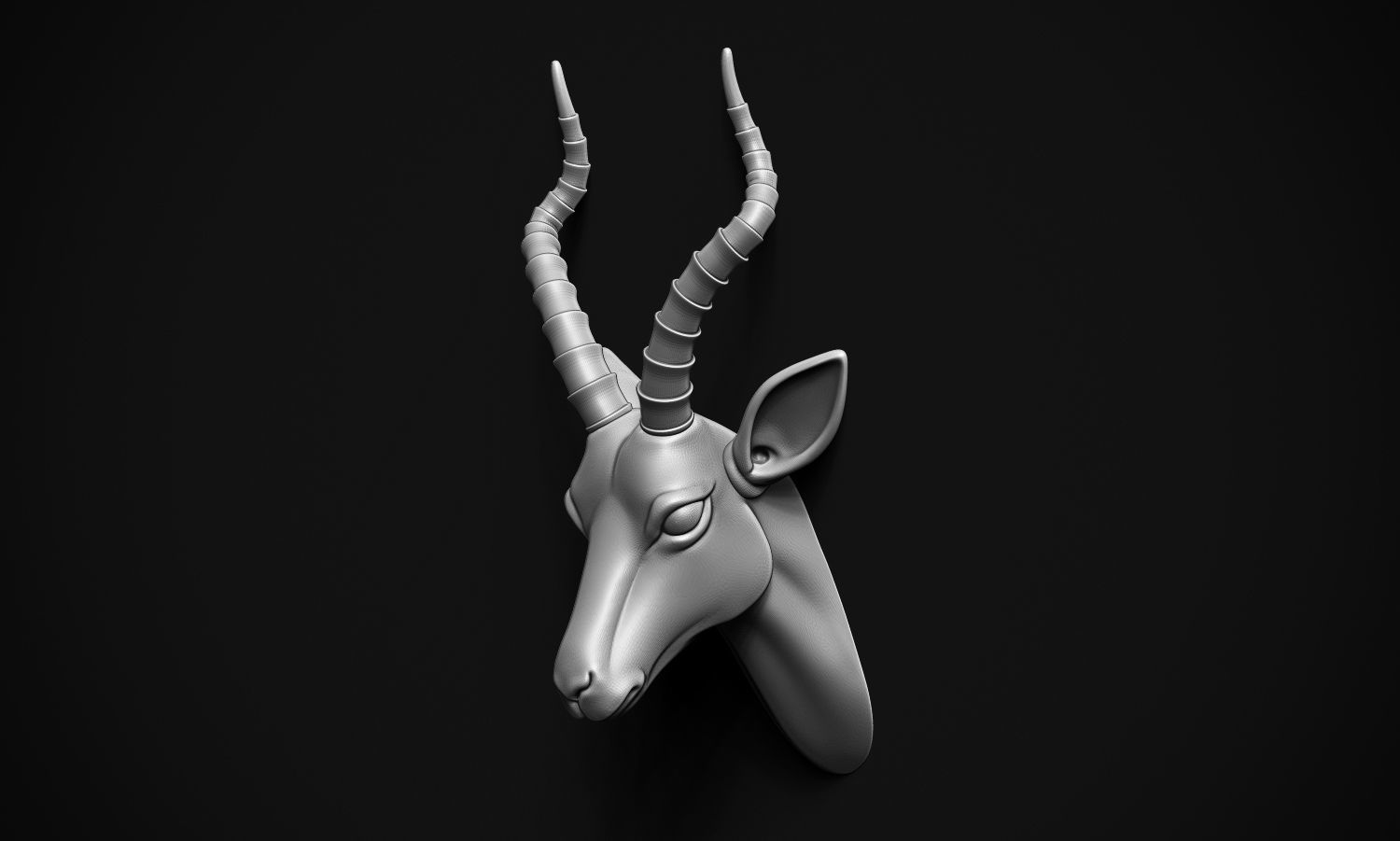 Gazelle Head 3D print model_4