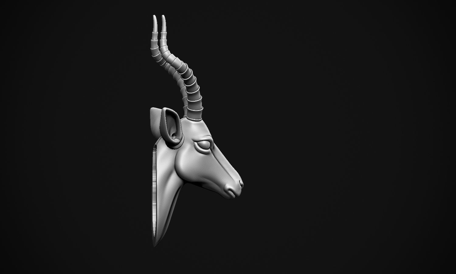 Gazelle Head 3D print model_9