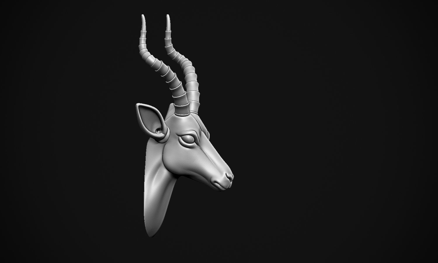 Gazelle Head 3D print model_8