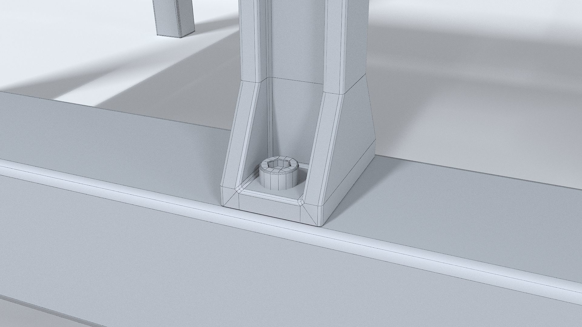 Children table with 2 benches 3D model_13