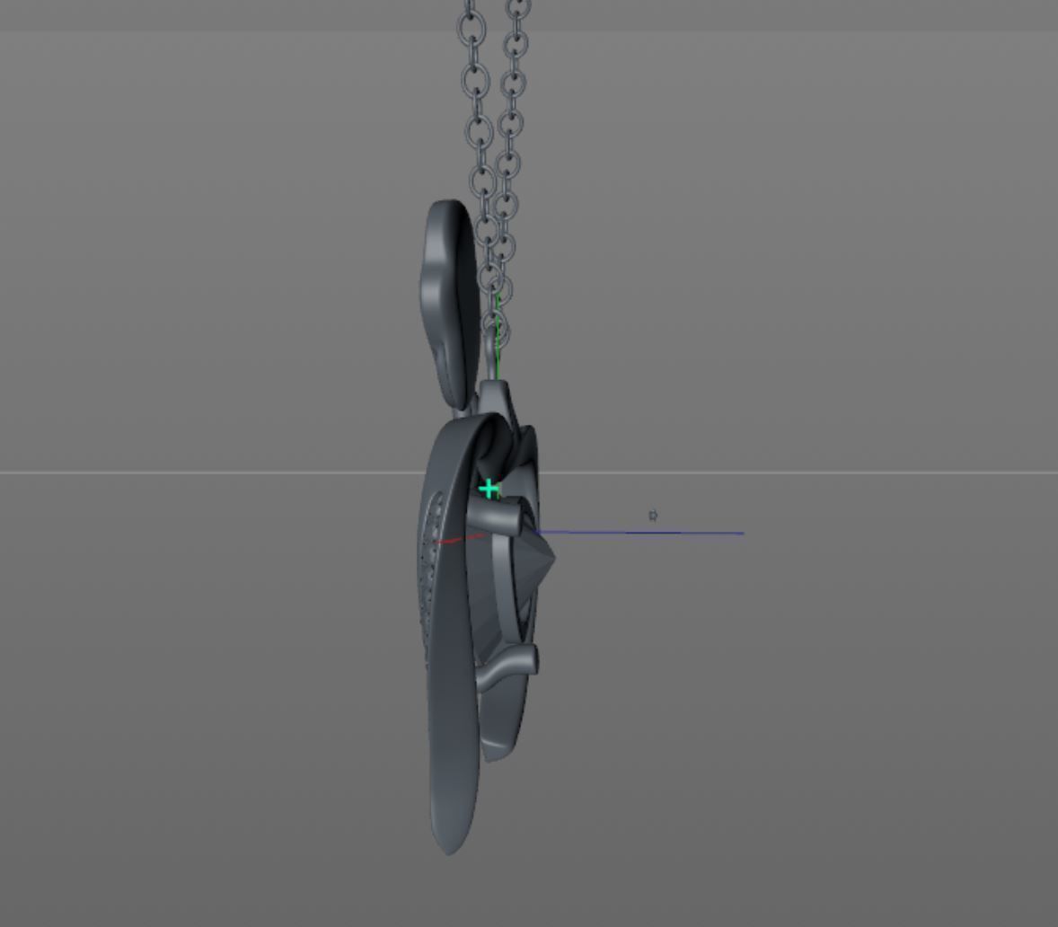 necklace with diamond 3D model_9