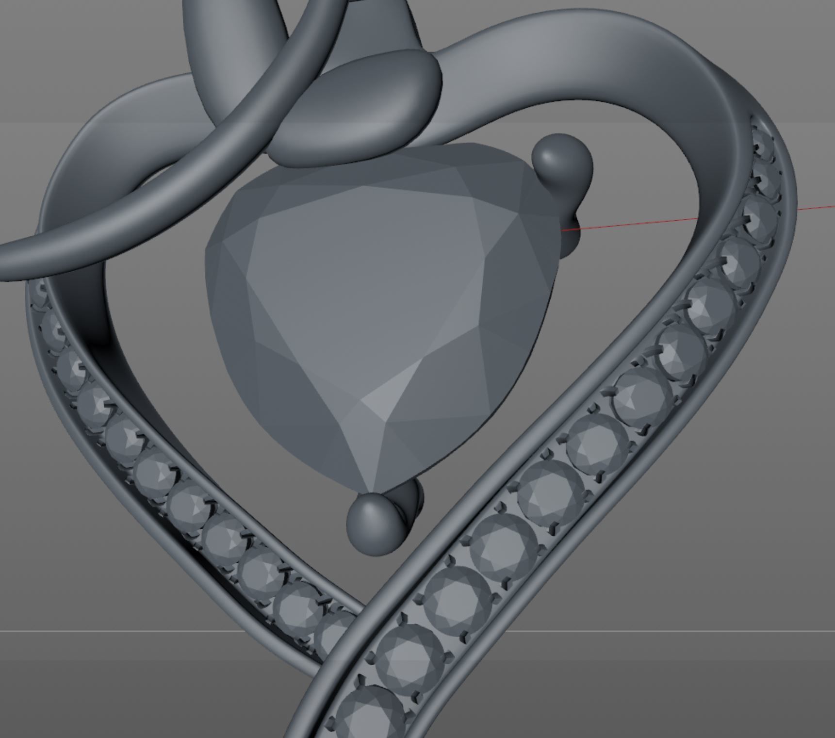 necklace with diamond 3D model_15