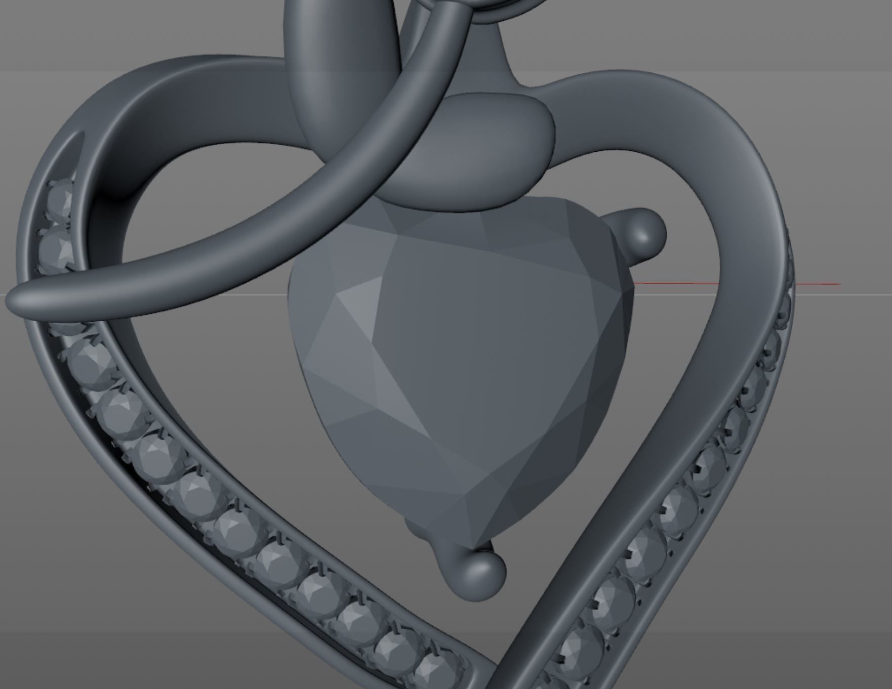 necklace with diamond 3D model_16