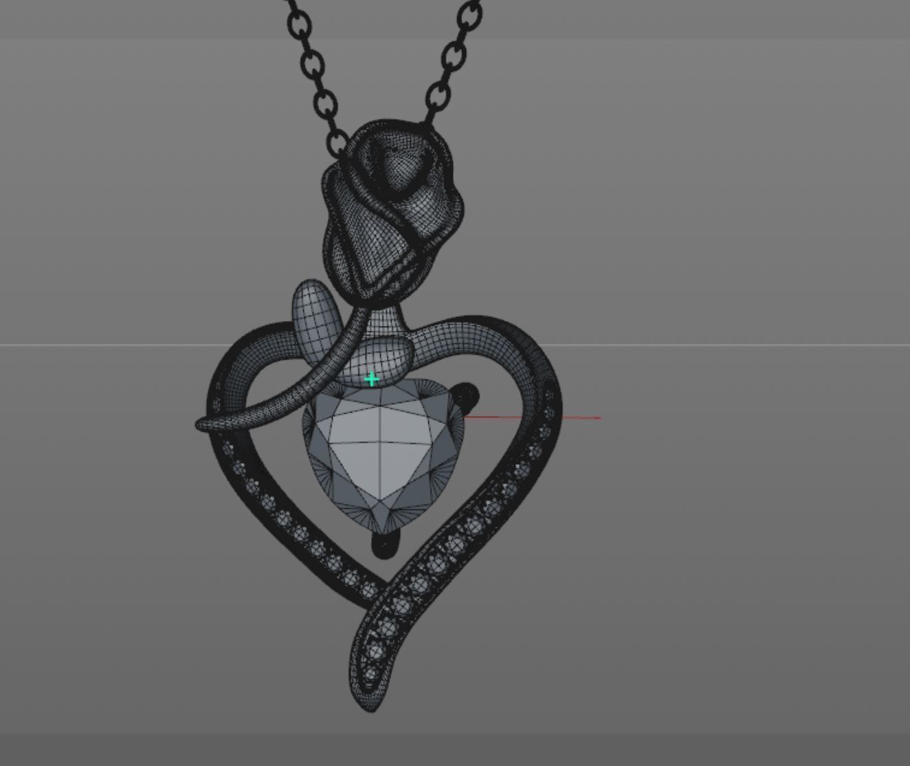 necklace with diamond 3D model_13