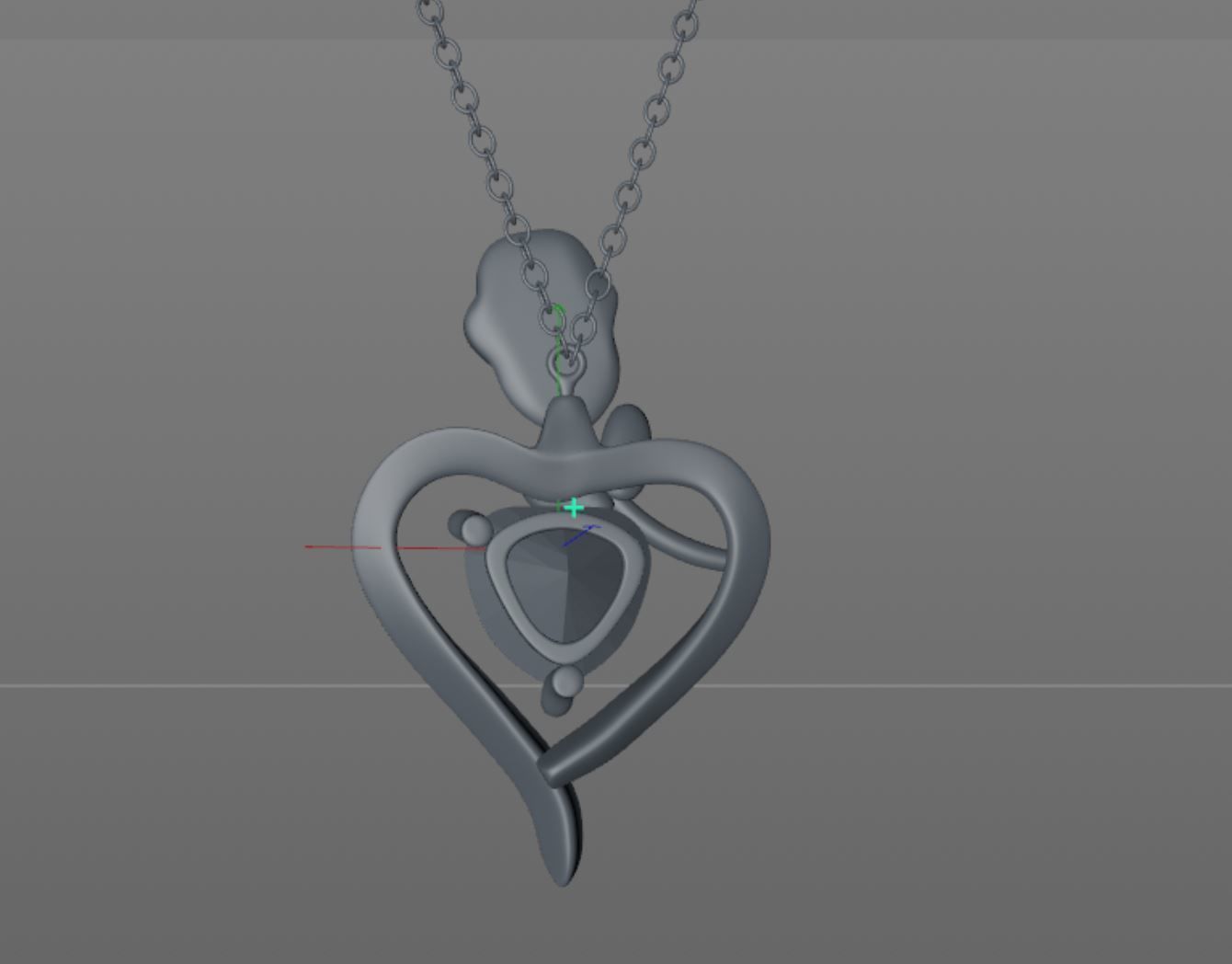 necklace with diamond 3D model_8