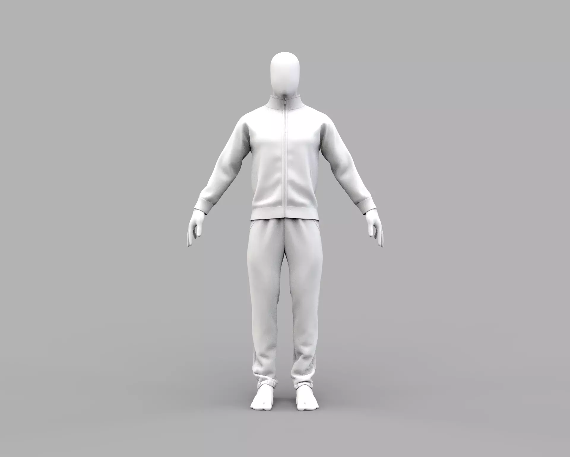 Men tracksuit sports jacket sweat pants Marvelous Designer 3D model